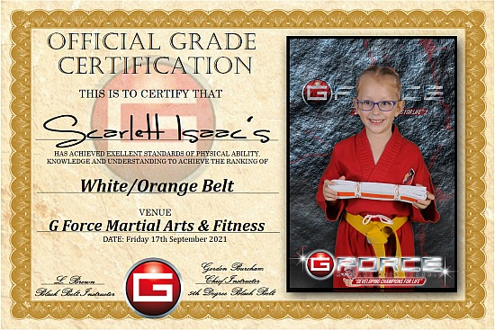 G-Force Martial Arts Club - Friday 17th & Saturday 18th September 2021